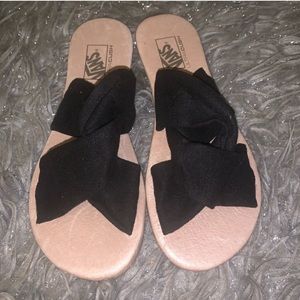 NEW Vans Ayla Slide Suede Black Womens size 7